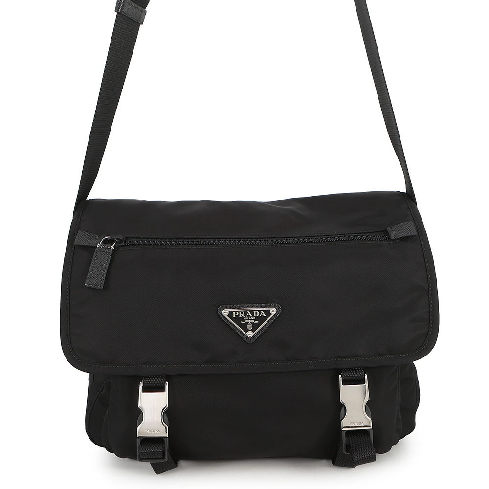 Prada Shoulder Bag Triangle Black